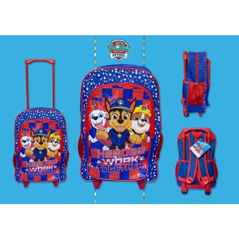 ✅ Paw Patrol Trolley Bag Backpack กระเป๋าล้อลาก+สะพายได้ในตัว พอล พาโทรล