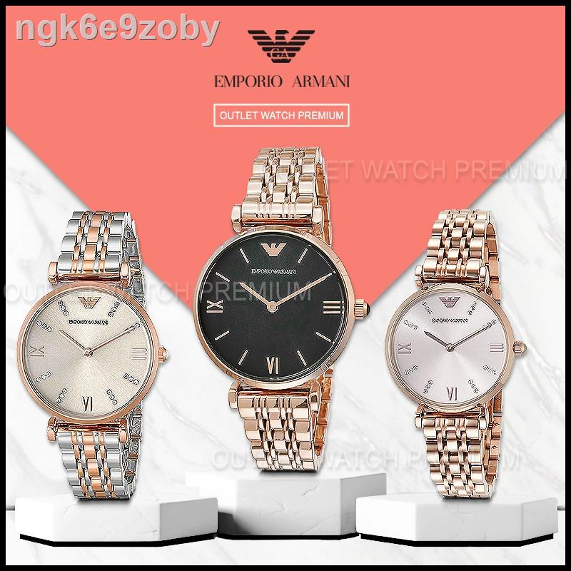 ☊EMPORIO ARMANI รุ่น AR1840 AR11091 AR11145 ของแท้100% นาฬิกาแบรนด์เนม นาฬิกาผู้หญิง นาฬิกา ผู้ชาย สายสแตนเลส OWA81