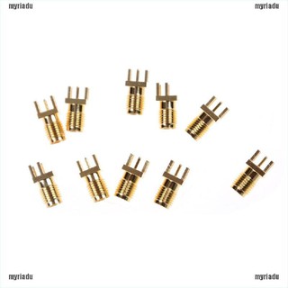 【MRDU】อะแดปเตอร์แจ็คเชื่อมต่อ Sma ตัวเมีย PCB Edge Mount Solder 0.062 นิ้ว RF 10 ชิ้น