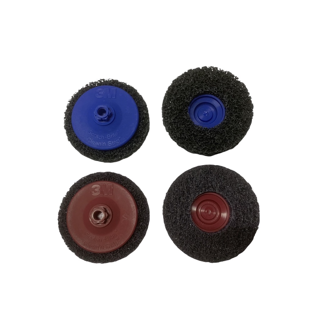 ลูกขัดลอกสี/สนิม 3M Scotch-Brite Clean'N Strip Disc  4นิ้ว (ใช้กับเครื่องขัดลม) มีให้เลือก แดง , น้ำเงิน 1ชิ้น
