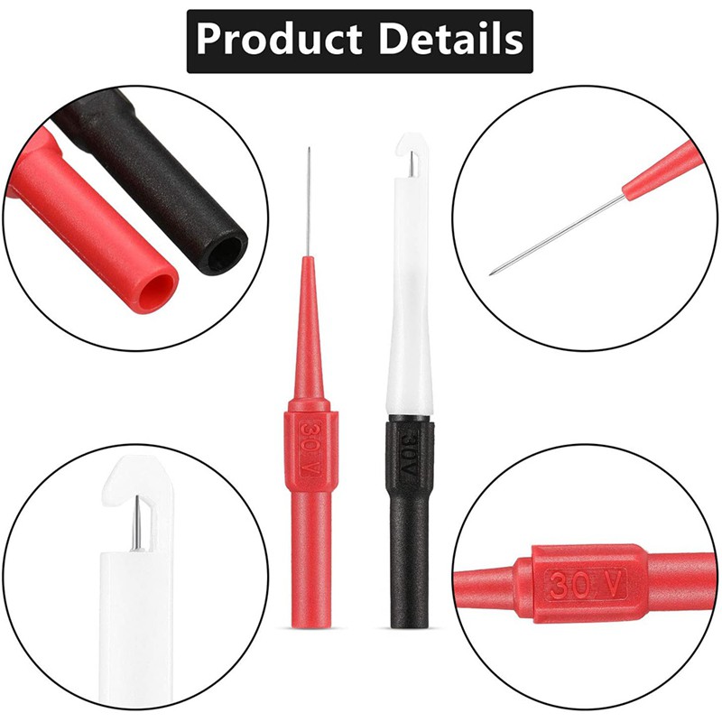 beler Insulation Pin Test Piercing Needle Non destructive Colourful Mini Back Probe Wire 