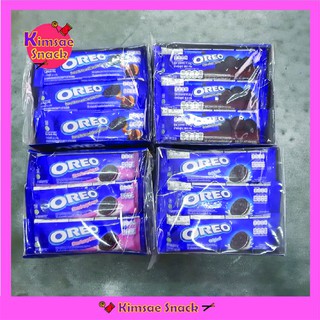 Oreo โอรีโอ คุกกี้แซนวิชรสช็อกโกแลตไส้ครีมกลิ่นวนิลา ขนาด 27.6 กรัม บรรจุ 12 ซอง