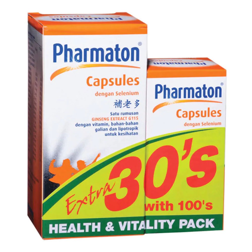 Pharmaton CAPSULES EXTRA 30 พร้อมของ 100 ชิ้น