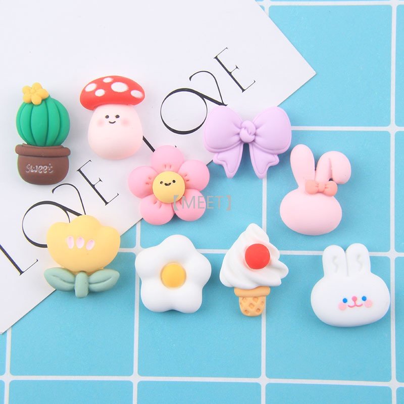 【MEET】1 ชิ้น/ถุง ต้นกระบองเพชร อุปกรณ์ DIY เรซิ่น การ์ตูนน่ารัก แพคเกจวัสดุกาวครีม 3Dสามมิติสต DIYวัสดุทำมือ อุปกรณ์เสริม เคสโทรศัพท์ ตกแต่งเล็บ
