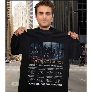 printเสื้อยืดแฟชั่นพิมพ์ลายใหม่ เสื้อยืด พิมพ์ลาย The Vampire Diaries Fans Thank You For The Memories Signature Jfgehi 3