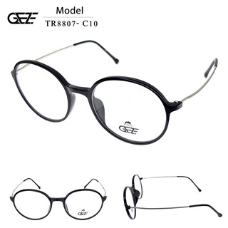 กรอบแว่นตา GEZE รุ่น TR8807-C10 สีดำ น้ำหนักเบา ใส่สบาย มีบริการตัดแว่นสายตาราคาถูก