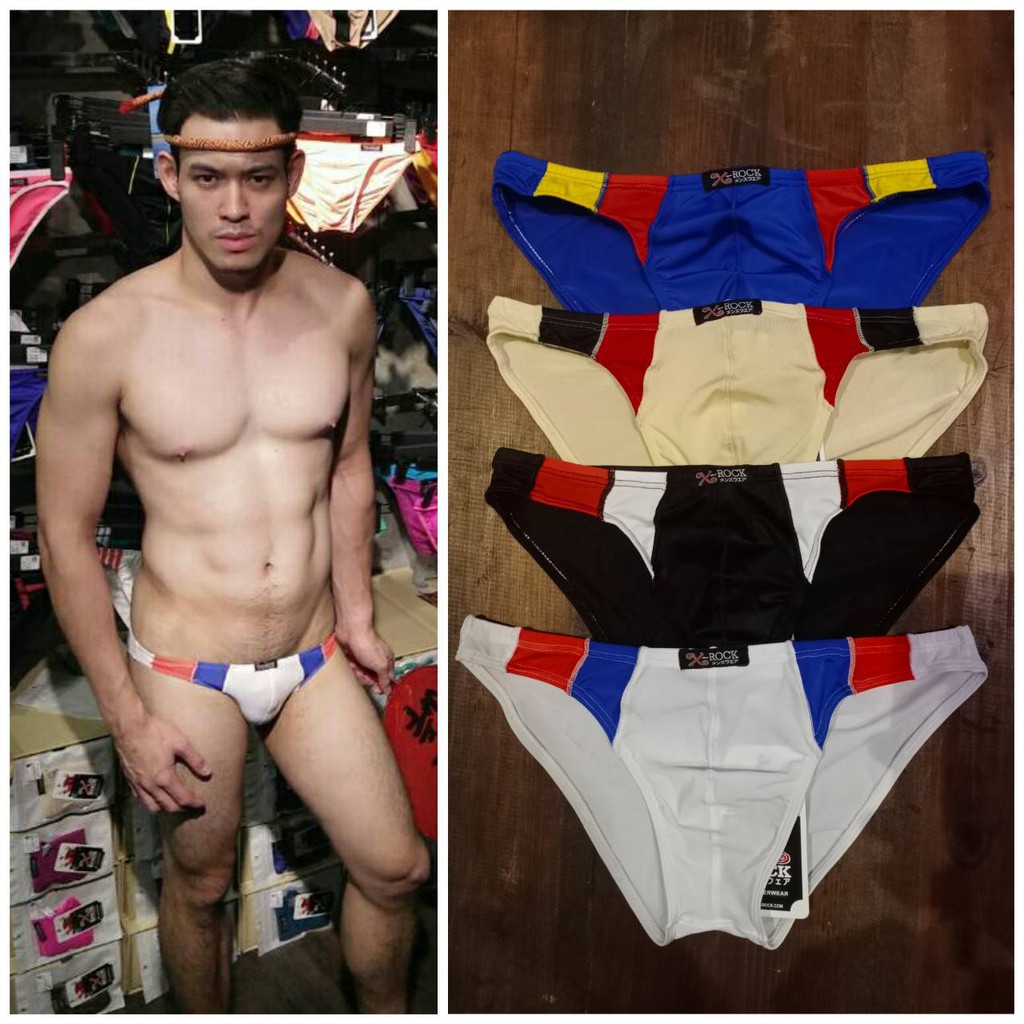 กางเกงในชาย Sport Bikini ขอบ 2 สี รหัสA116 ผ้า spandex100%