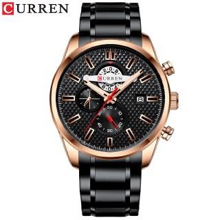 CURREN Business Mens Watch New Fashion Blue Quartz Wristwatch Sports Stainless Steel Chronograph Clock Causal Watches