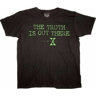 เสื้อยืดผ้าฝ้าย พิมพ์ลาย The X Files TV Show Series The Truth is Out There สีดํา สําหรับผู้ชาย GFheko57GGpeol41สามารถปรั