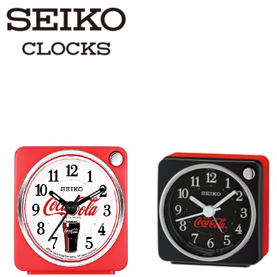 นาฬิกาปลุก ไซโก้ โค้ก  Seiko Coca Cola  เดินเรียบ รุ่น QHE905