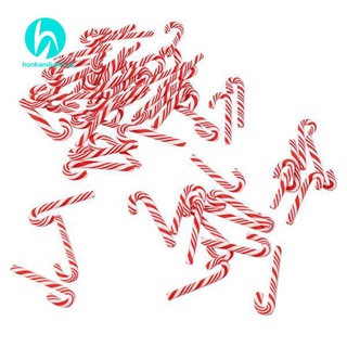 100Pcs Red and White Handmade Christmas Candy Cane Home Decor Cane