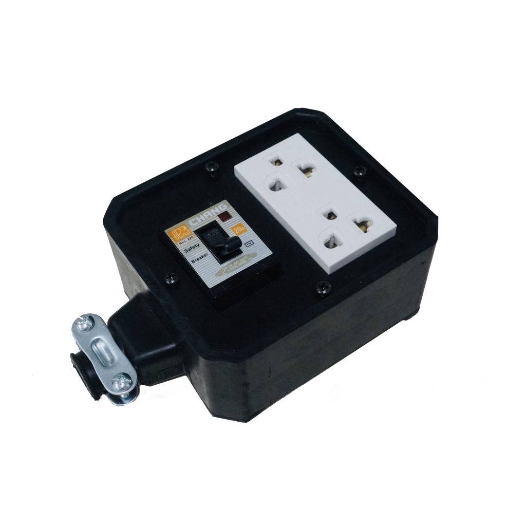 บล๊อคยางพาราแท้ JPS 2 ช่องเสียบ มี เบรกเกอร์ มีไฟแสดงการทำงาน 4x4 BK (Without power cord) - รูปที่ 5