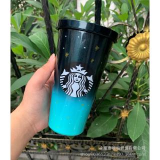 cup ขวดน้ำ กระบอกน้ำ Starbucks ขนาด 500 มล. สแตนเลสแบบพกพากระติกน้ำร้อนกระติกแก้ว water bottle หลอดดูด