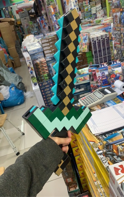 ดาบเพชร ดาบมายด์เวิล์ดคราฟก์ World  2in1 สีฟ้า ❌มีเสียงมีไฟ❌ดาบสามารถทำได้2แบบภายในอันเดียว 🇹🇭พร้อมจัดส่งในไทย🇹🇭 - รูปที่ 3