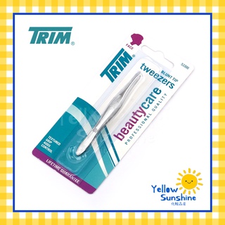 TRIM #1 USA Brand ที่ถอนขนคิ้ว รุ่นหัวมน สีเงิน แหนบอเนกประสงค์ TRIM ของแท้แบรนด์อเมริกา หัวมน Blunt Tip Tweezers 53300