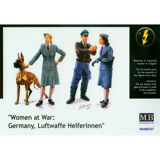 ฟิกเกอร์โมเดล Master Box Model 1/35 MB3557 Women at War: Germany, Luftwaffe Helferinnen