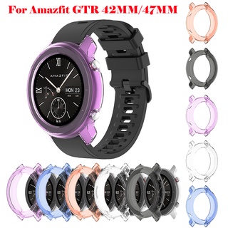 For Amazfit GTR 42MM/47MM Half Cover TPU Case Protector Cover Smart Watch Protective Shell Anti-Scratch Accessories