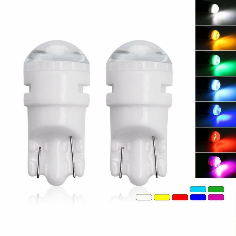 1คู่ ไฟหรี่เซรามิค LED T10 ไฟหรี่เซรามิคหัวเหลี่ยม ขั้วT10 ทั้งรถยนต์ และ มอเตอร์ไซค์（陶瓷灯）