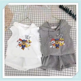 Summer New/Casual All-match Handsome/Childrens Cartoon Print T-Shirt Set.