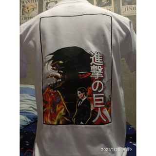 โจมตีเสื้อเชิ้ตไททัน (ด้านหน้าและด้านหลัง) เสื้อ AOT #&lt;(