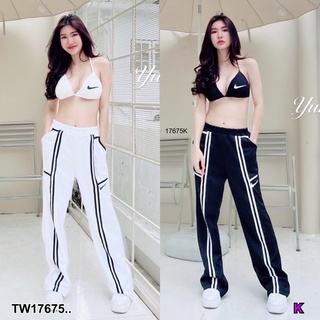 ⚡️🏋️‍♀️ชุดออกกำลังกาย ใส่สบาย เซต 2 ชิ้น sport Set บรา เนื้อผ้ายืดคอตต้อลจับแมทช์กางเกงทรงกระบอกเย็บตีแถบ