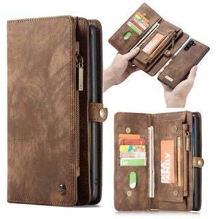 CaseMe เคส Samsung Galaxy Note 20 Note 10 Plus Ultra รุ่น Zipper Card Slot Wallet Book Heavy Duty Drop Protection