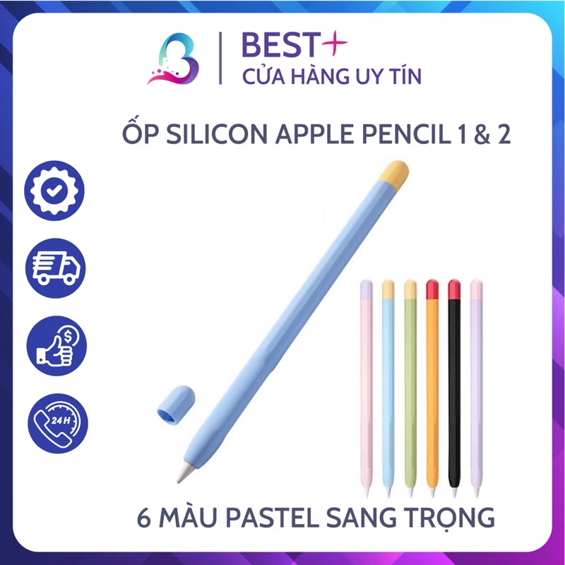 เคสซิลิโคนสําหรับ Apple Pencil 1 2,พาสเทล BESTPLUS ปากกา