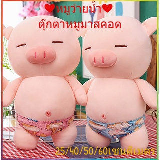 【พร้อมส่ง】ใหม่ตุ๊กตาของเล่นนุ่มกางเกงว่ายน้ำตุ๊กตาหมูมิ่งขวัญหมูของขวัญตลกสาวหมอน 25 ซม. / 40 ซม. / 50 ซม. / 60 ซม.