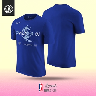 เสื้อยืดผ้าฝ้ายพิมพ์ลายแฟชั่นเสื้อยืด พิมพ์ลาย Dallas Mavericks All In Blue NBA Playoffs Mantra 2022 สําหรับผู้ชาย