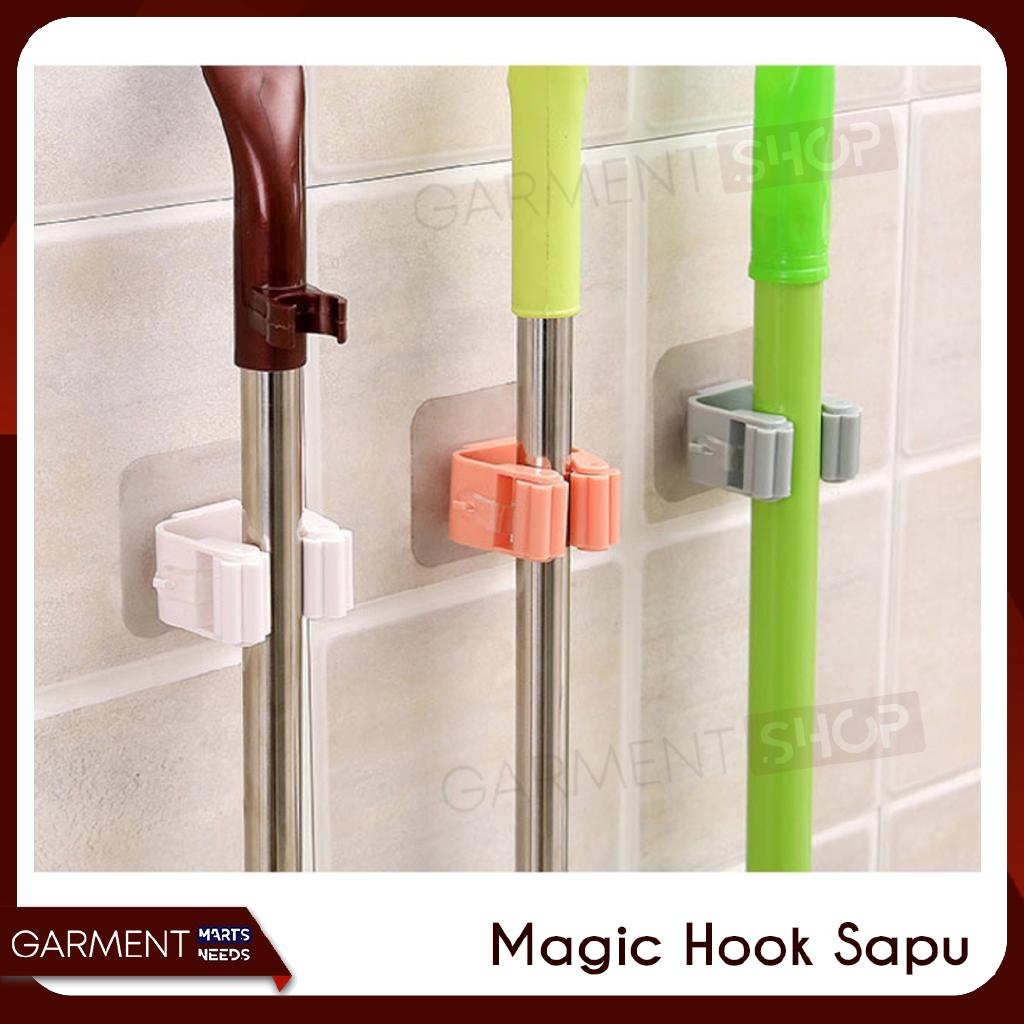 Gantungan Tempel Kaca Dinding Keramik Mebel Magic Hook Sapu Gambar Motif Banyak Kuat