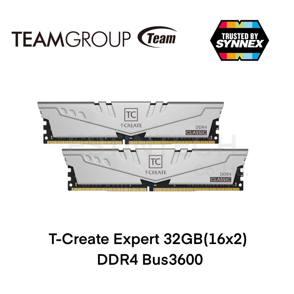 RAM (แรม) DDR4 BUS3600 32GB (16GBx2) TeamGroup T-Create Expert ของใหม่ประกันLT
