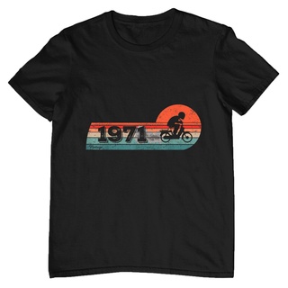 เสื้อยืด พิมพ์ลาย Moped Biker Cyclist 1971 สําหรับขี่รถจักรยานยนต์วันเกิด