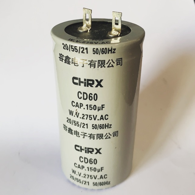 CD60 Motor Start Run Capacitor CD60 150UF 275VAC ตัวเก็บประจุเริ่มต้น 150UF 50*100