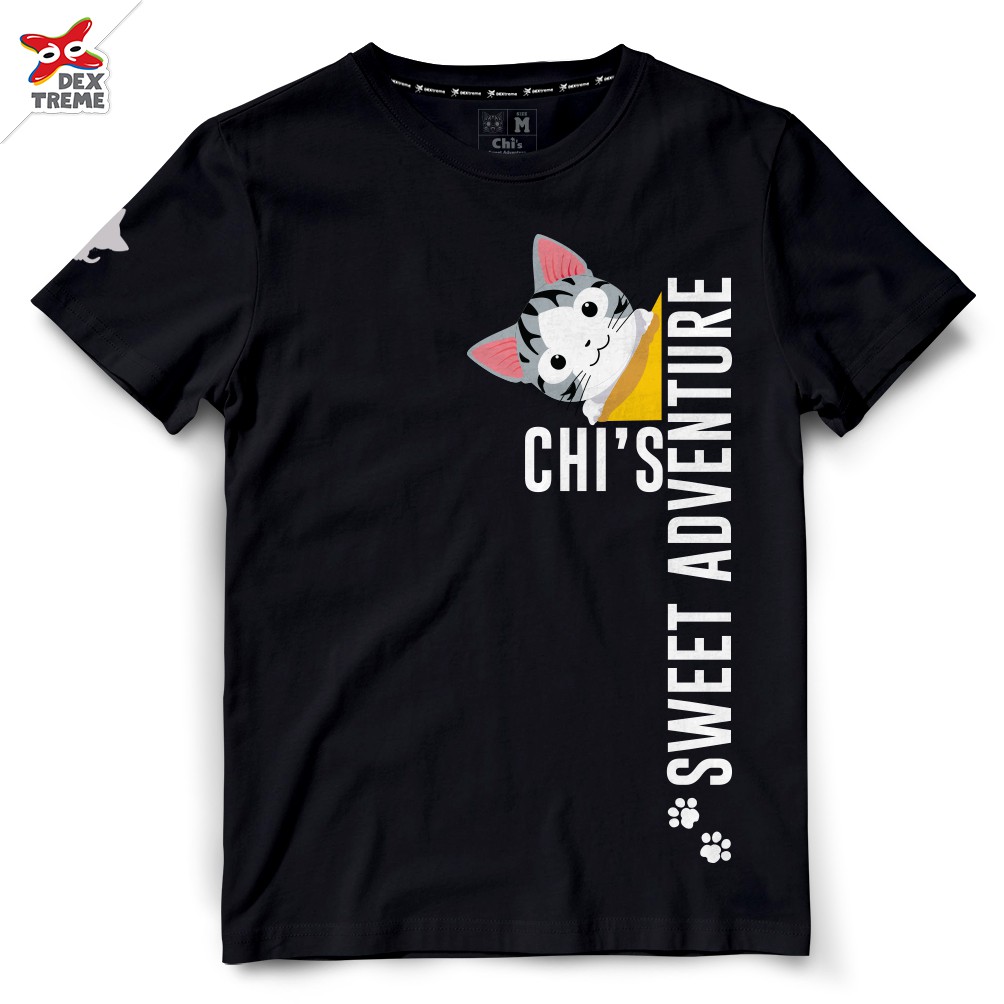 Dextreme เสื้อยืดลายแมวจี้ (DCHI-006) Chi's Sweet Home มี สีกรม และ สีดำ