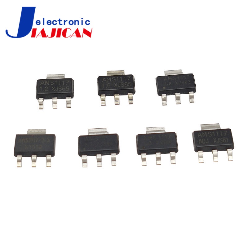 AMS1117-3.3V / 1.2 / 1.5 / 1.8 / 2.5 / 5.0 / ADJ ลดแรงดันไฟฟ้าควบคุมชิป LDO SOT-223