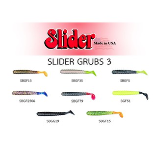 หนอนยาง Slider Bass Walleye Striper Grub 3 นิ้ว