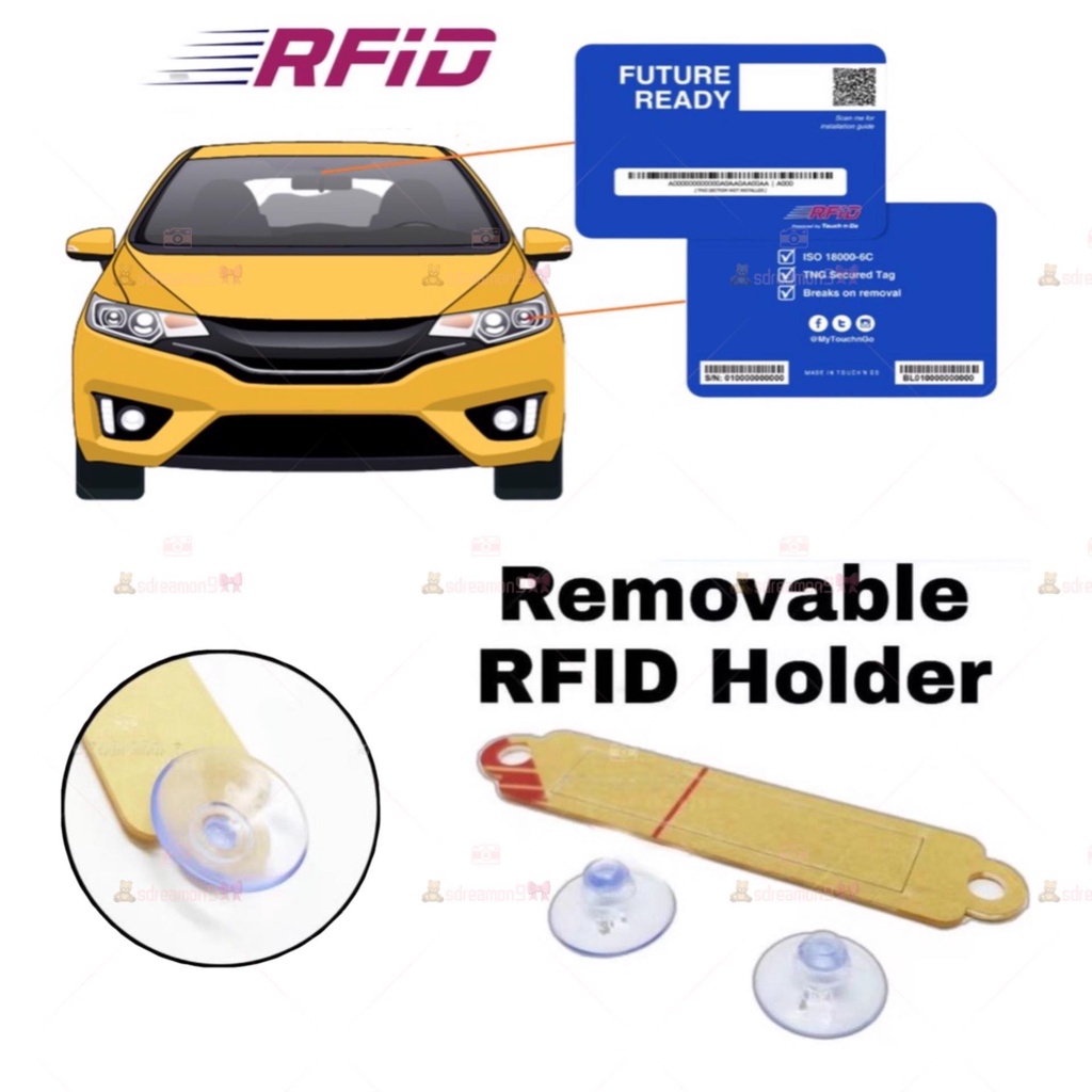 RFID Holder TNG กระจกรถยนต์ Touch N GO RFID STICKER (เหมาะสําหรับกระจกย้อมสี)