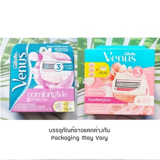 ยิลเลตต์ วีนัส ใบมีดโกน ผู้หญิง Gillette Venus ComfortGlide White Tea + Olay Blades Refill 4 Cartridges (Gillette®)