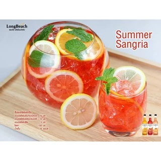 ลองบีชไซรัปสตรอว์เบอร์รี่ (740 ml.) LongBeach Strawberry Syrup น้ำเชื่อม/ น้ำหวาน/ น้ำผลไม้เข้มข้น