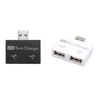 (cod) external 2 พอร์ต usb splitter hub micro power พอร์ตอะแดปเตอร์ชาร์จแบต