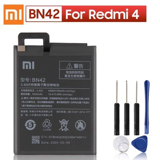 Original XIAOMI BN42แบตเตอรี่โทรศัพท์สำหรับXiaomi Redmi 4 Hongmi4 RedriceมาตรฐานEditionโทรศัพท์แบตเตอรี่4000MAh