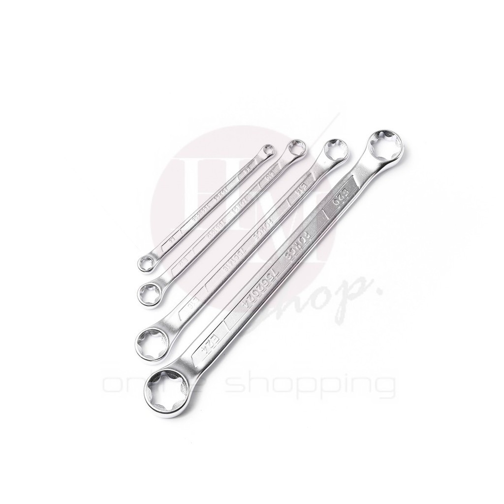 FORCE ประแจ ประแจแหวน ประแจดาว ประแจแหวนดาว ชุดประแจหัวจีบ 4 ชิ้น Model 5041