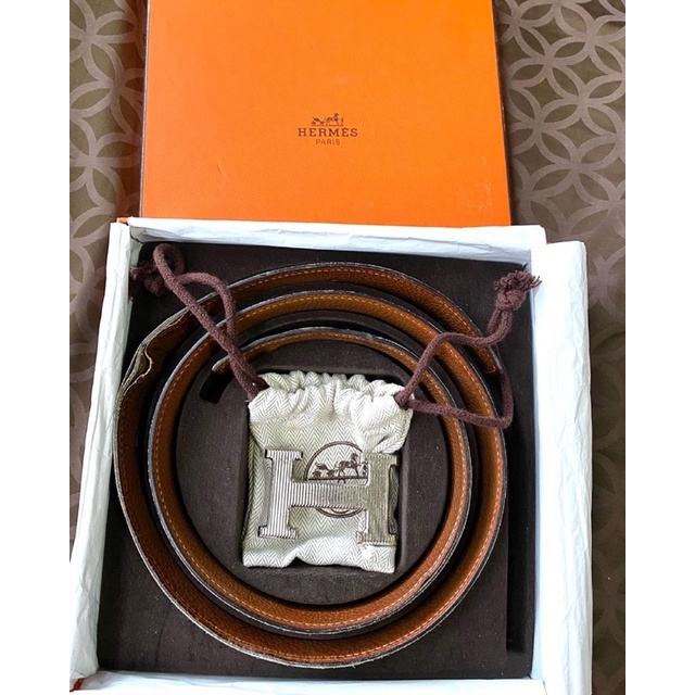 ขายพร้อมส่ง เข็มขัด+หัวเข็มขัด Hermes belt sz 105 32mm ของแท้100%