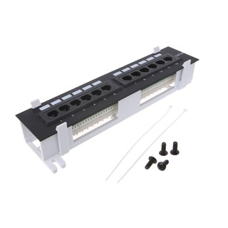 ❤❤ CAT5 CAT5E Patch Panel RJ45 Networking Wall Mount Rack Mount Bracket