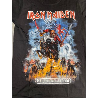 IR068 เสื้อยืดเรืองแสงวงร็อค IRON MAIDEN ไอรอน เมเดน เสื้อวง เสื้อยืดไอรอนเมเดน เสื้อวินเทจ