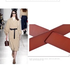 เข็มขัดหนังวัวแท้ ประดับโบว์ สีดํา หรูหรา แฟชั่นสําหรับผู้หญิง - รูปที่ 3