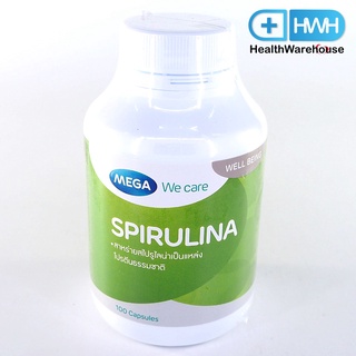 Mega We Care Spirulina 500 mg 100 Capsules สาหร่ายสไปรูลิน่า Mega Spirulina