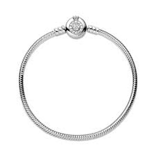 [พร้อมส่ง สินค้าแท้ 💯 ]  Pandora Moments Sparkling Crown O Snake Chain Bracelet