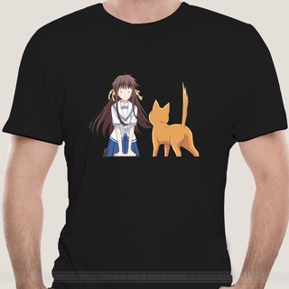 ขายดี!เสื้อยืดแขนสั้น ผ้าฝ้าย พิมพ์ลายการ์ตูนอนิเมะ Tohru Cat Kyo Fruits Basket Sohma Yuki Furuba น่ารัก สําหรับผู้ชายS-