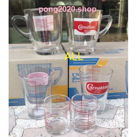 แก้วตวงเป็ก ใช้ชงกาแฟโบราณ  cartoon หลายขนาด 1.5 oz / 6 oz / 8 oz เนื้อหนา